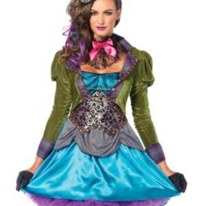 Leg Avenue Ladies Deluxe Mad Hatter Costume Medium Alice in Wonderland